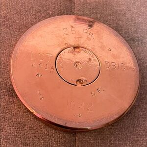 WWII Trench Art Ashtray – 1942 British 25-Pounder Artillery Solid Brass